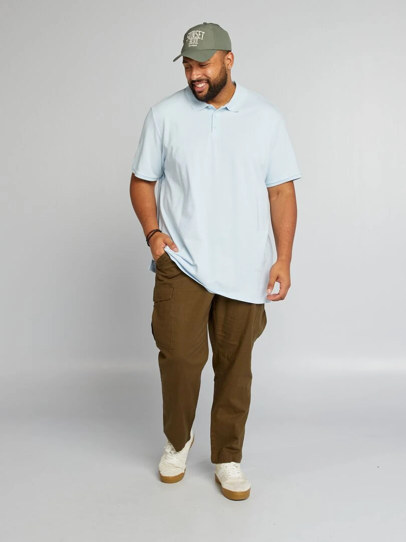 Polo en maille piqué Bleu