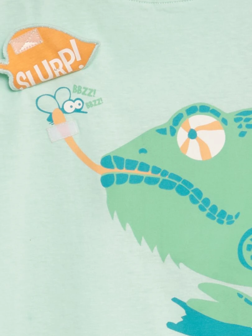 T shirt à imprimé animé   Vert