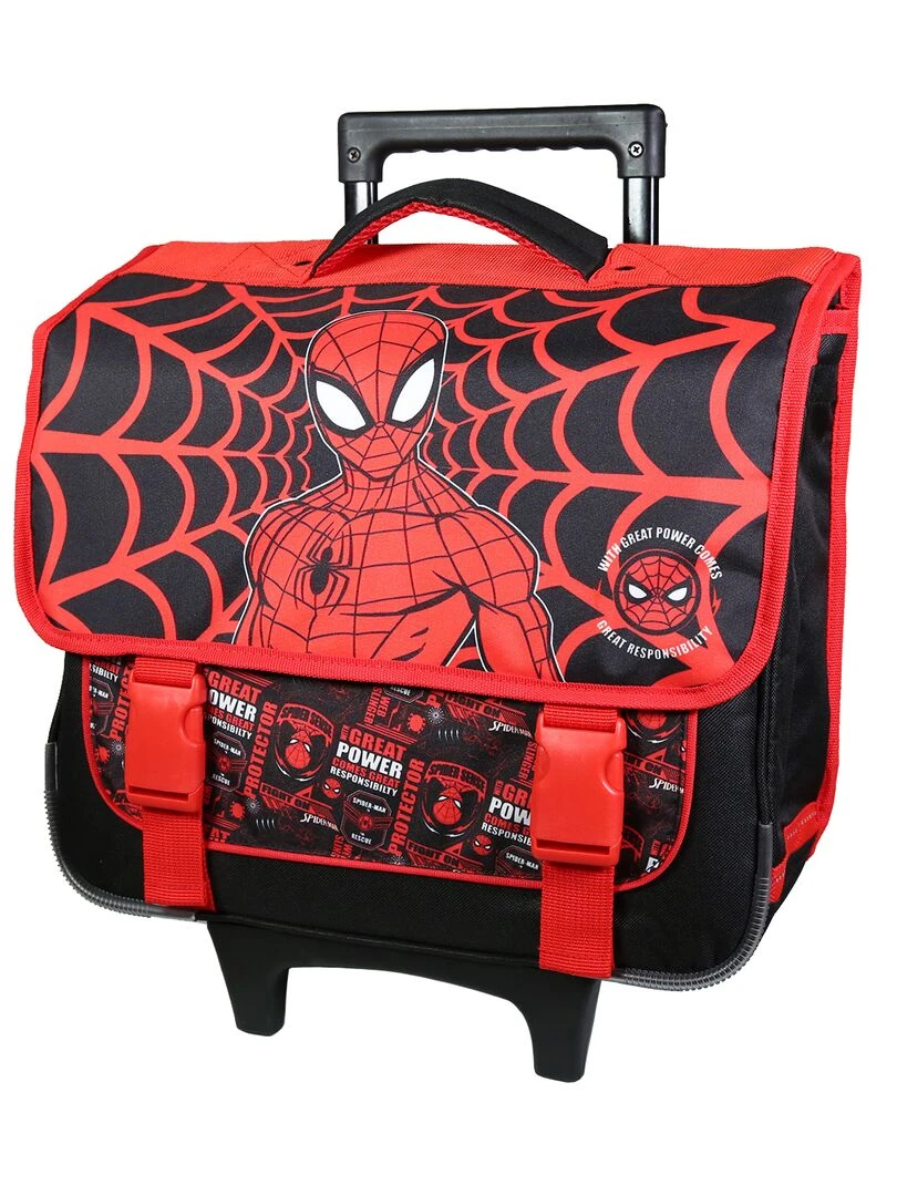 BAGTROTTER Cartable à roulettes 38 cm Spider Man Noir Noir