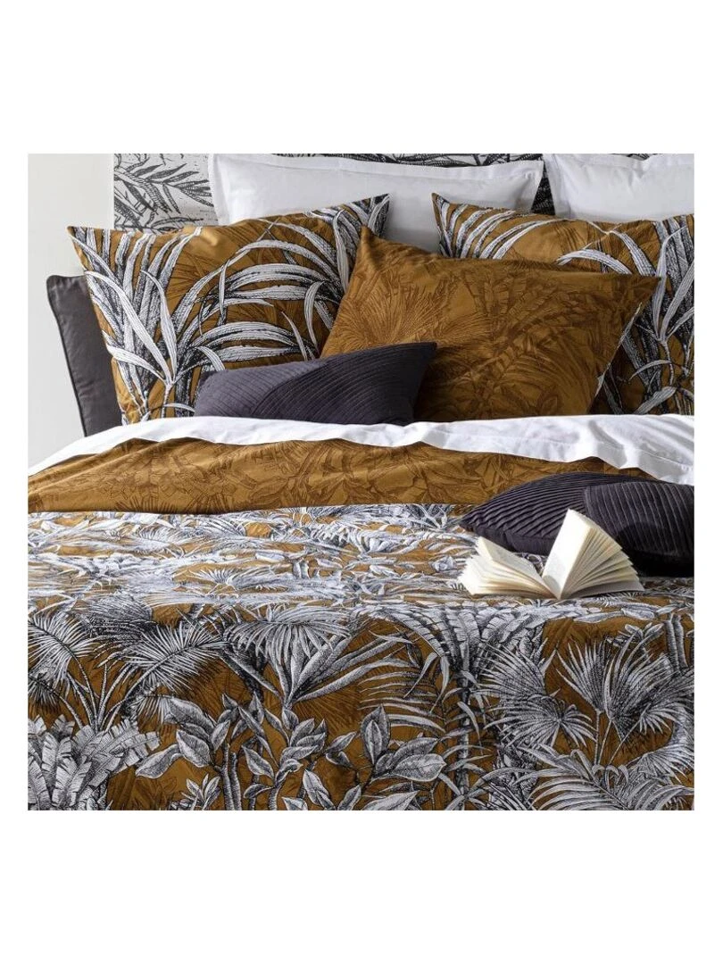 Housse de couette 220x240 Canopeira + 2 taies 100% coton 57 fils Jaune