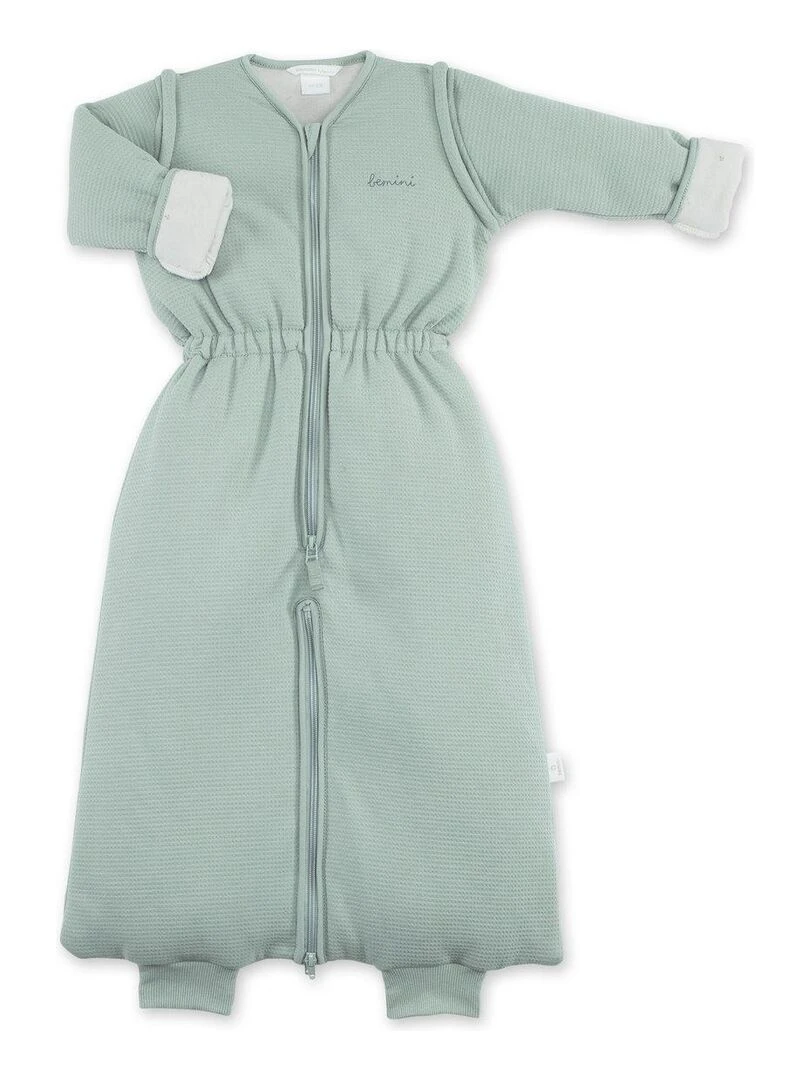 Bemini Gigoteuse jambes séparables Pady waffle et jersey bio Vert sapin