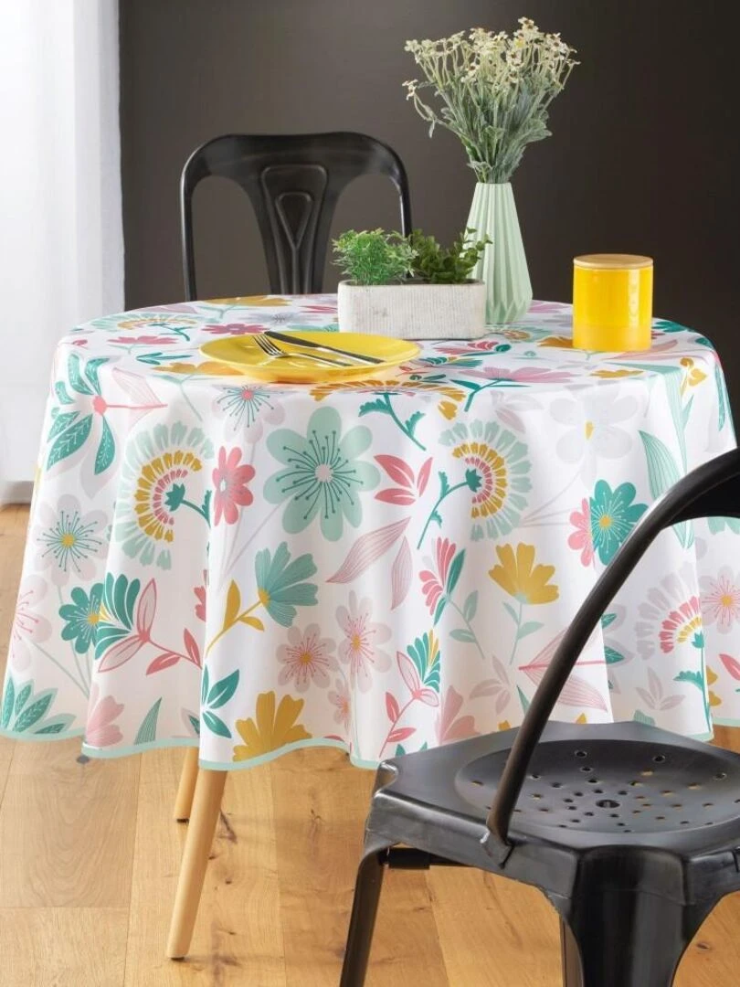 Nappe ronde D180 Indiana Blanc