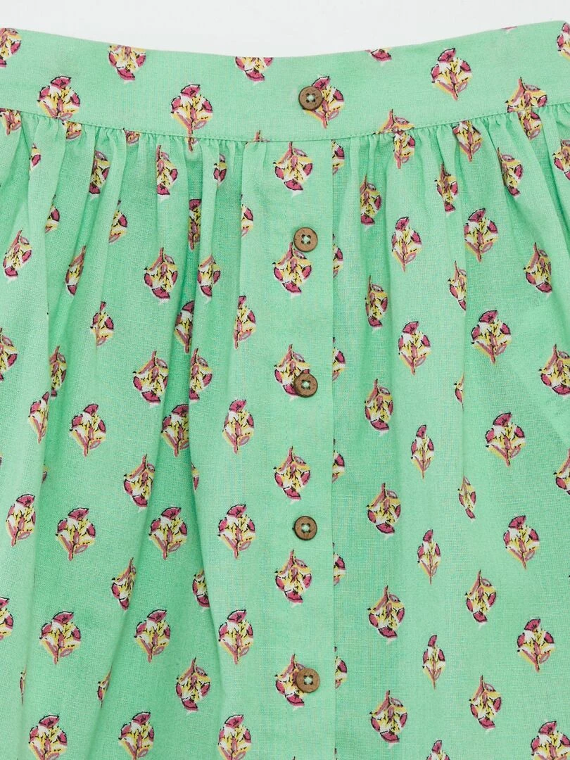 Jupe en lin mélangé   Vert