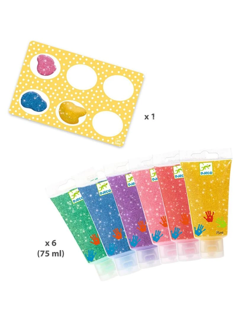 DJ09017 Peinture des petits   Peinture a doigts pailletee   N/A