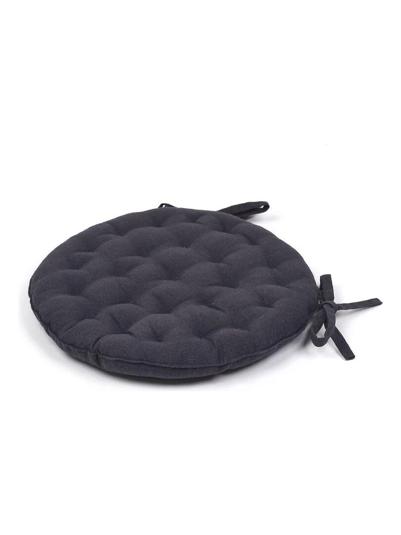Assise matelassée ronde Violet prune