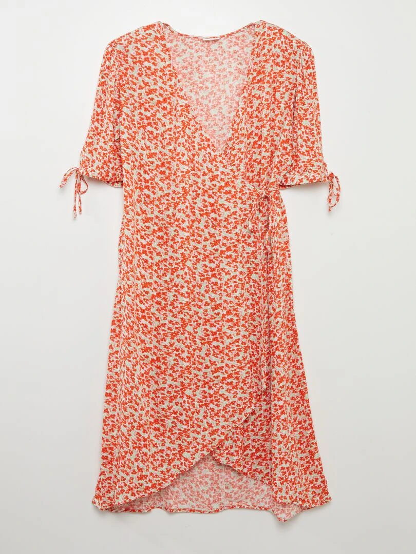 Robe longue portefeuille 'JDY' Rose