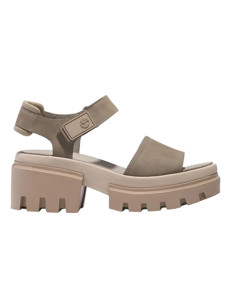 Sandales à Talon Cuir Timberland Everleigh Gris