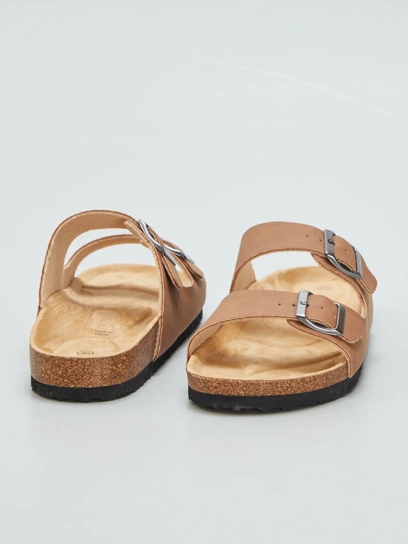 Mules avec boucles métalliques   MARRON
