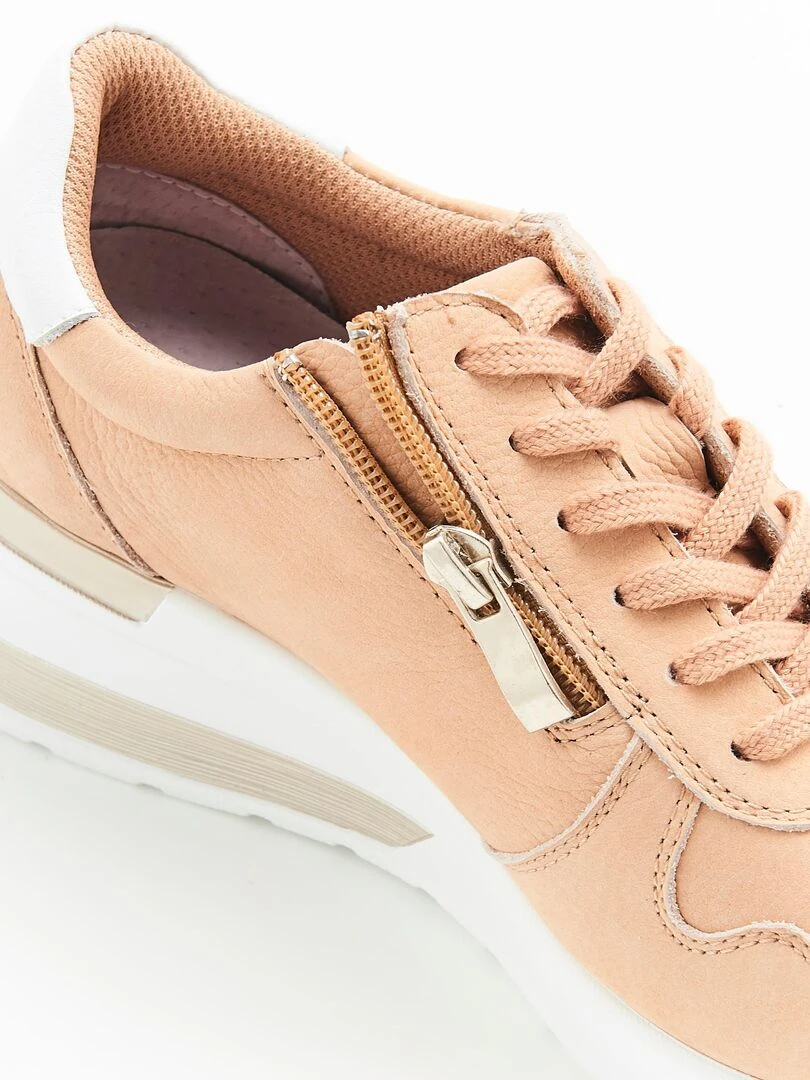 Baskets compensées légères Amortyl   Damart   Beige coquille
