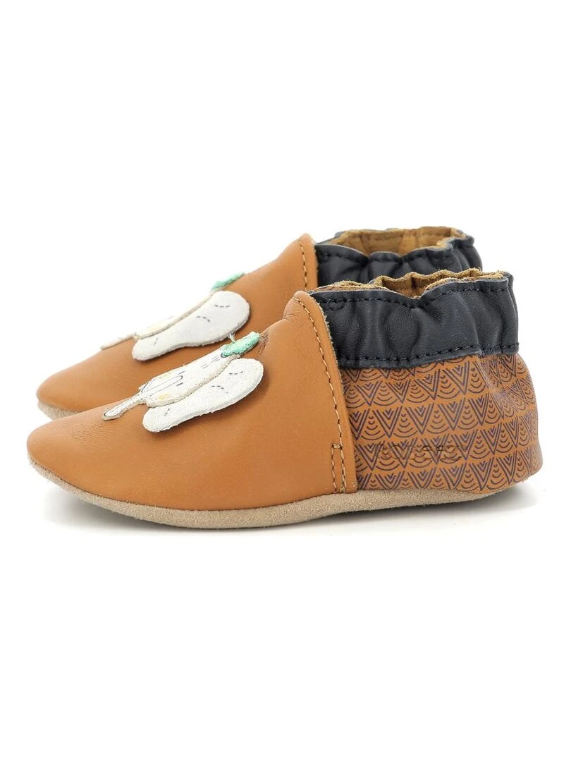 Chaussons Cuir Elefant Jungle   Marron