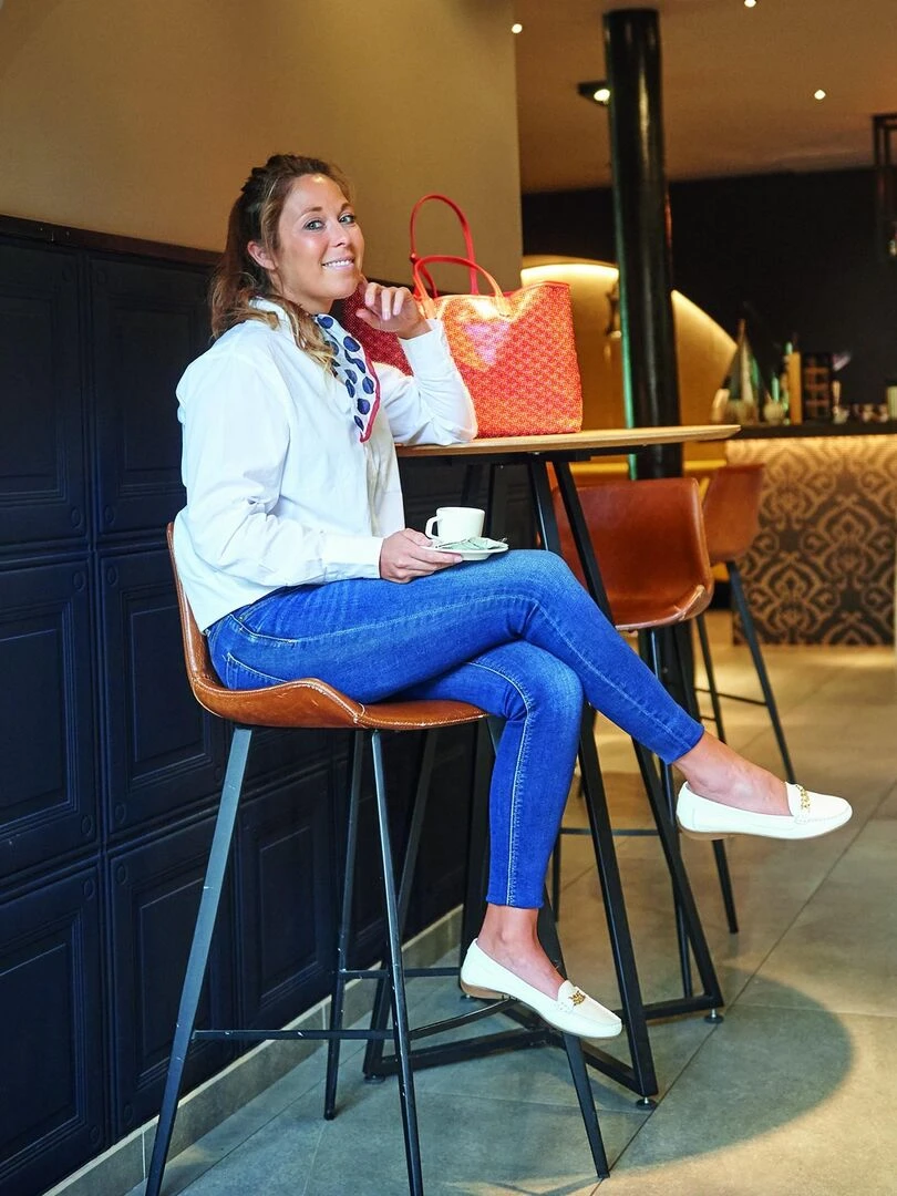 Mocassins Modele Mercedes Ecru