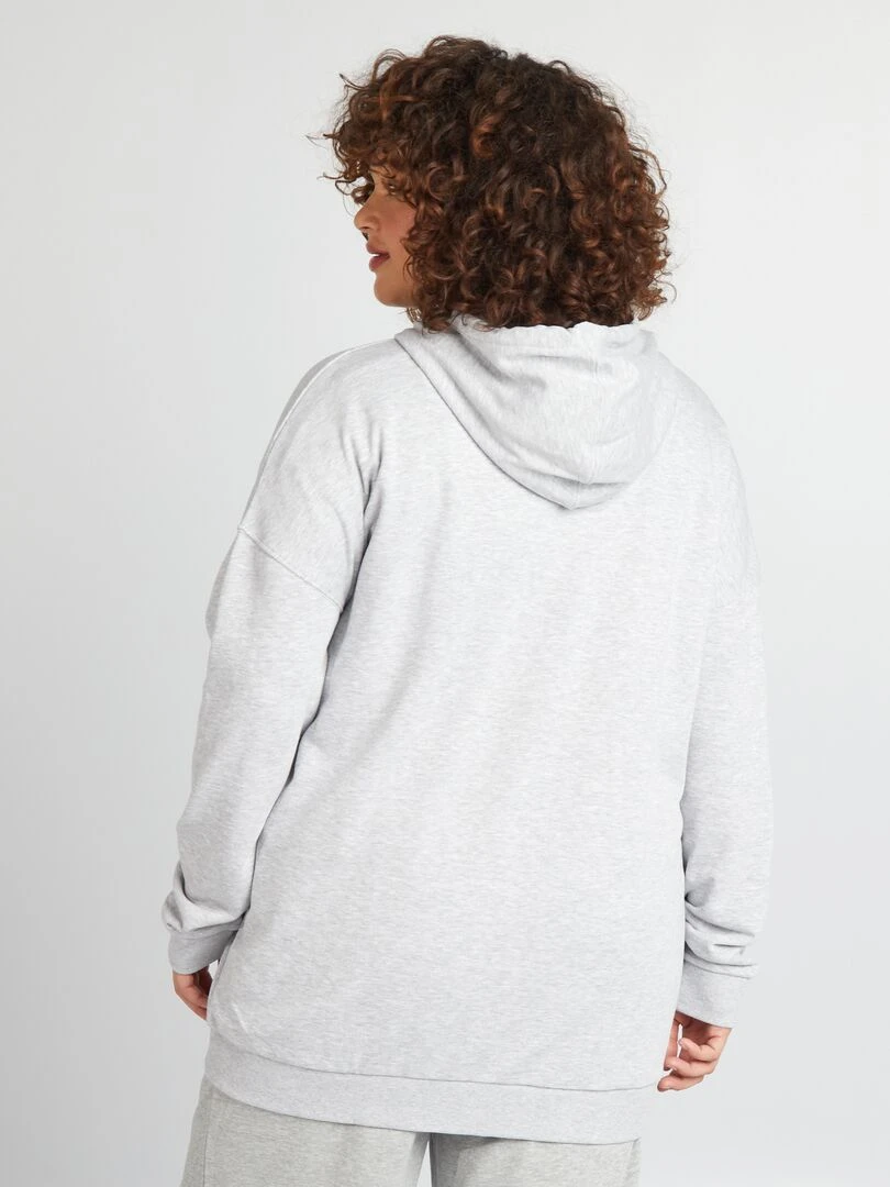 Sweat à capuche zippé   Gris
