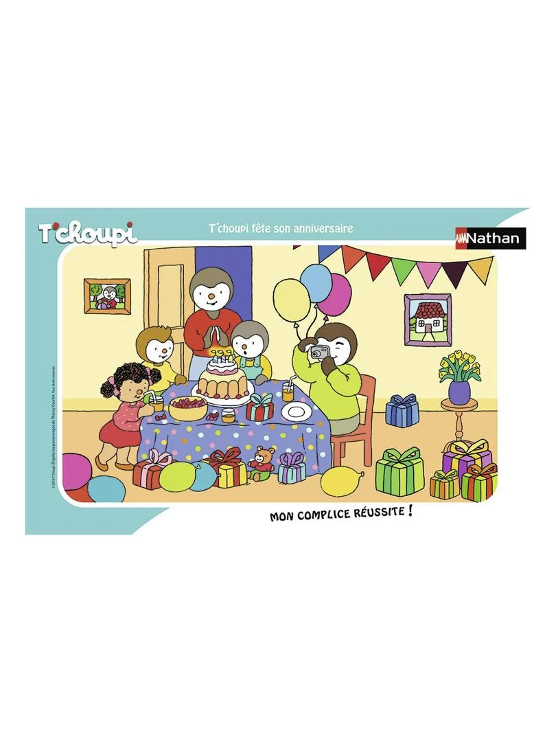 Puzzle Cadre 15 pièces : T'choupi fête son anniversaire N/A