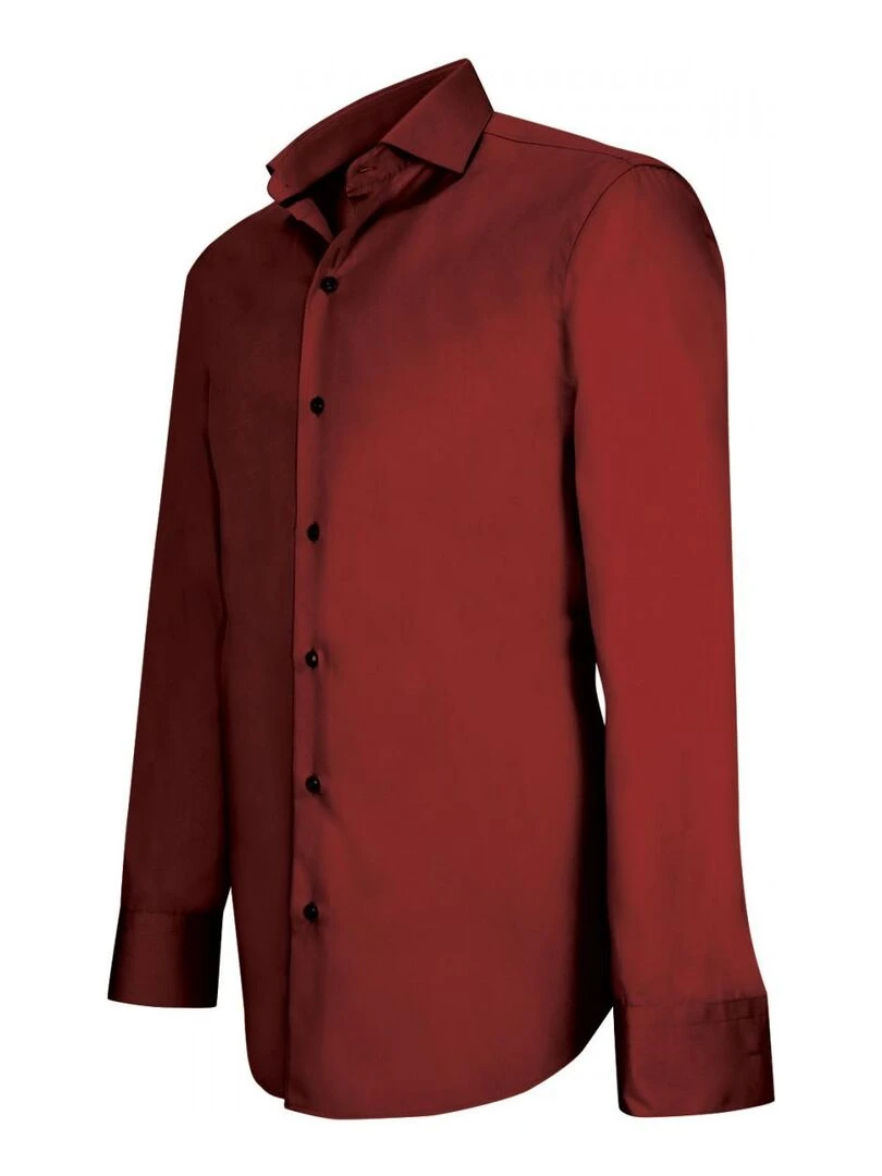 Chemise en popeline GIACOMO   Bordeaux