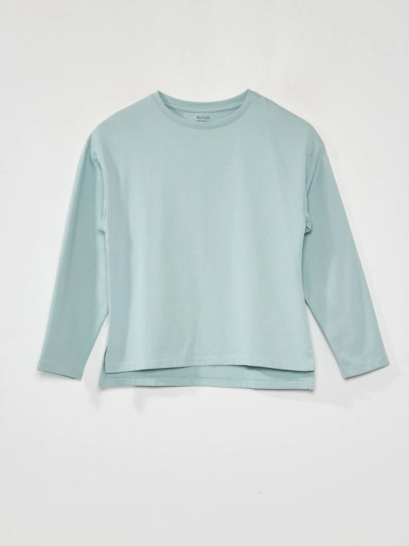 T shirt à manches longues Bleu