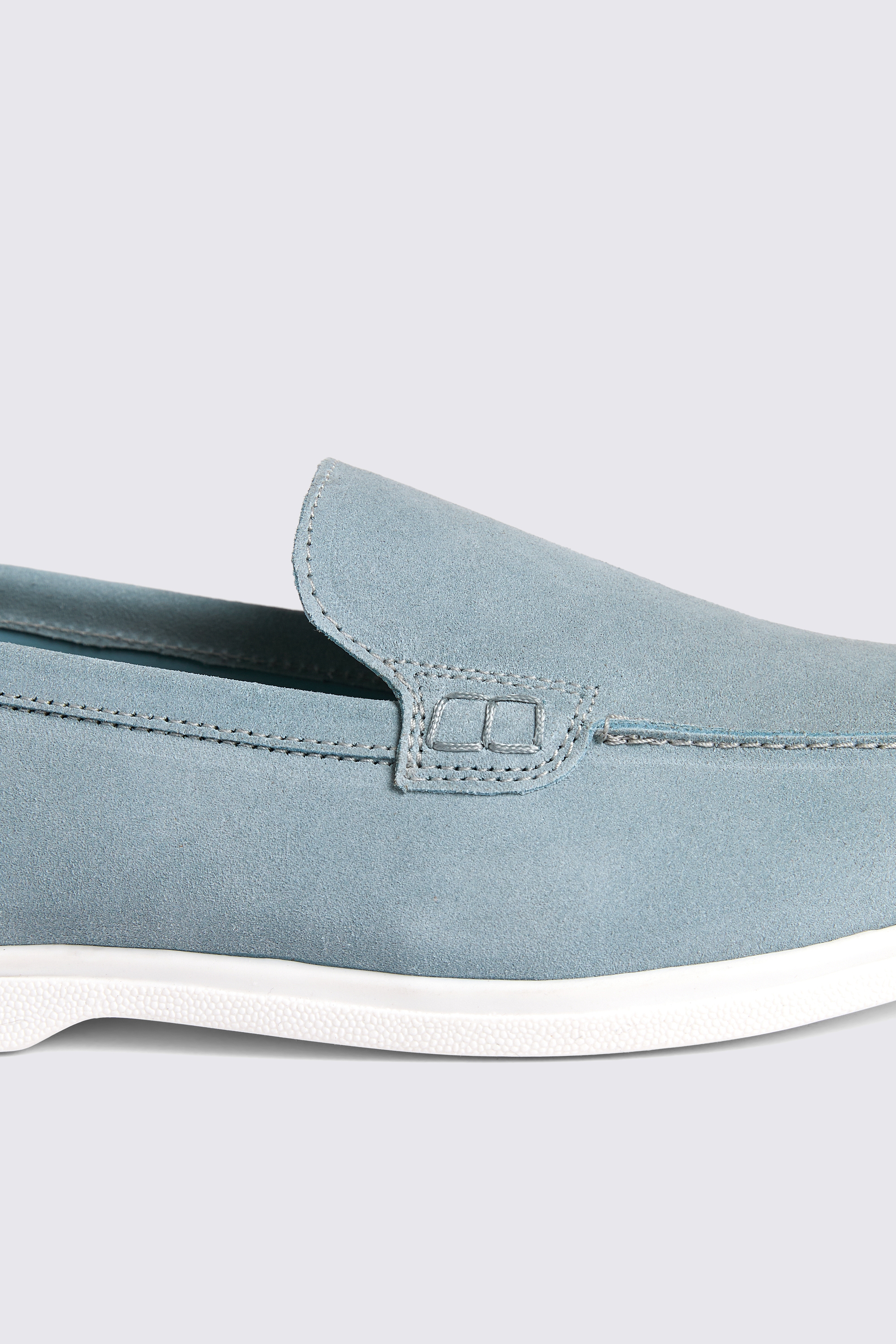 Lewisham Slate Blue Suede Casual Loafers   Buy Online at Moss