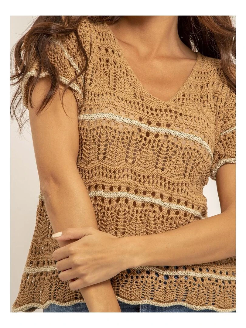T shirt maille FILOMA   Beige