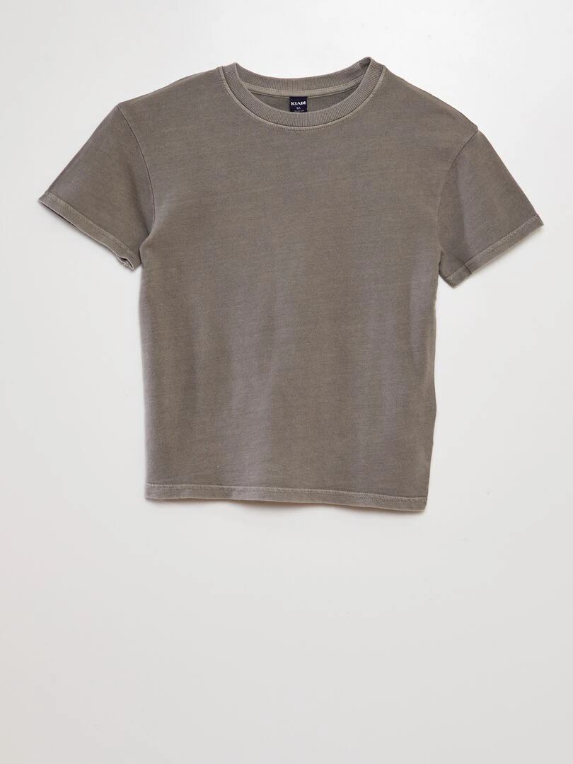 Pyjama court tee shirt + bermuda 2 pièces Gris