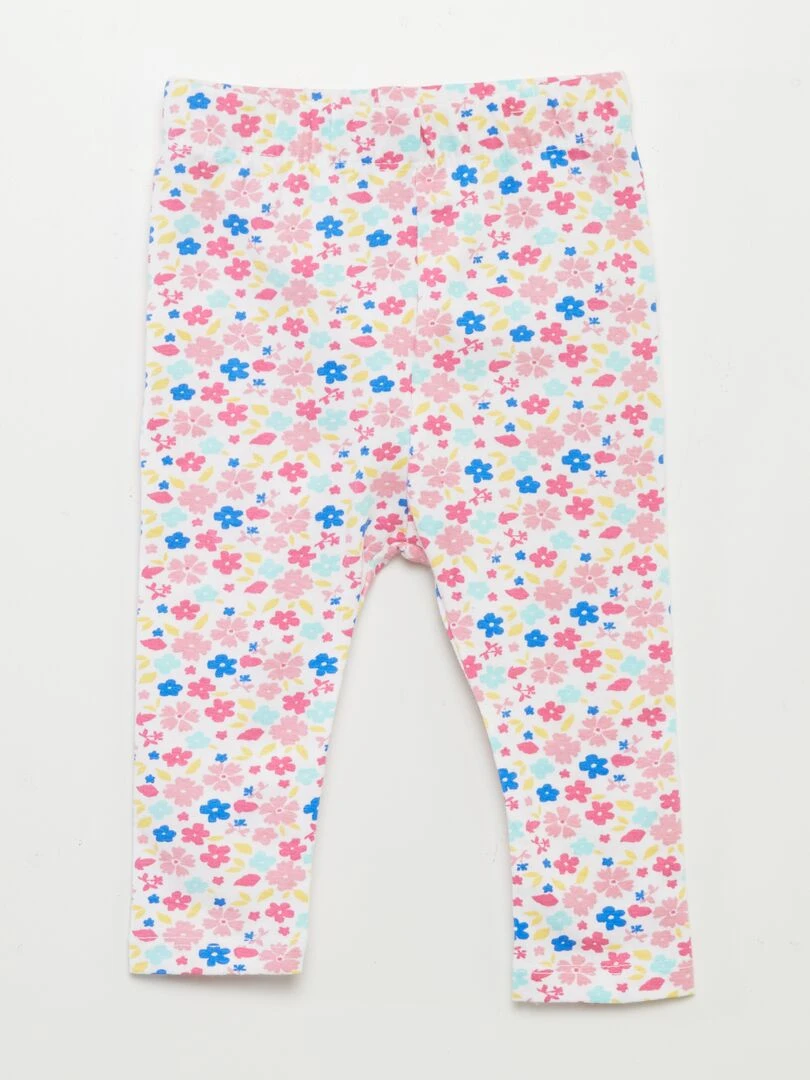 Ensemble tee shirt + legging 'Looney Tunes'   Blanc/rose