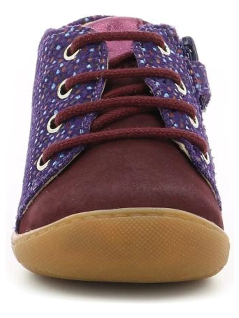 Bottillons Cuir Pastile   Bordeaux