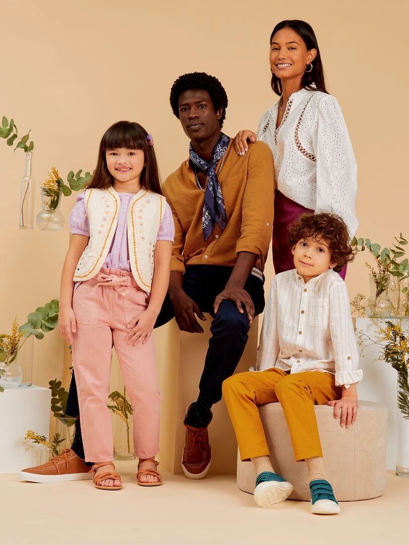 Chemisier en gaze de coton   Violet