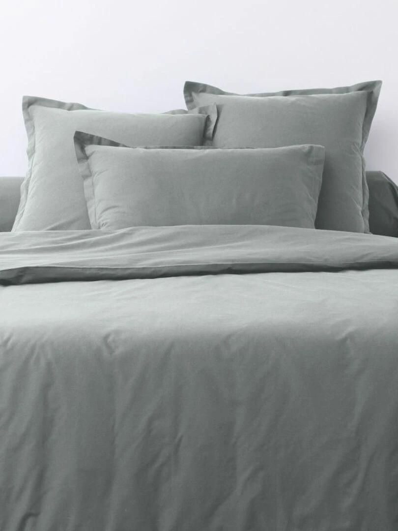 Parure de lit coton unie   Argent