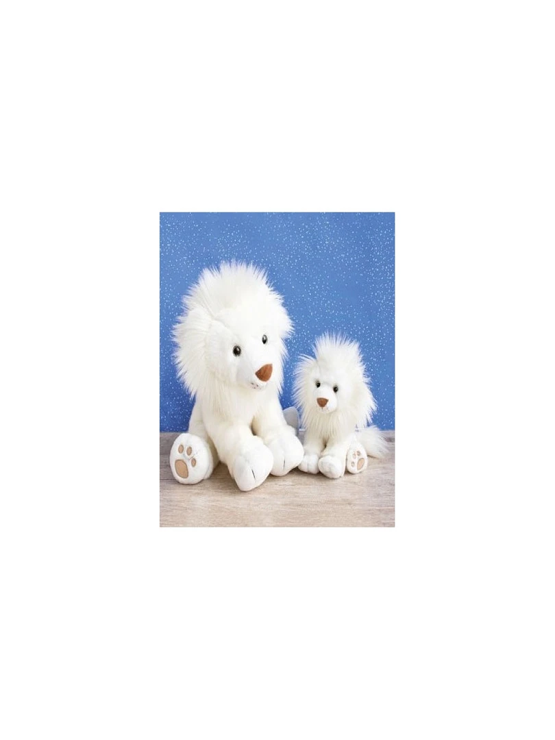 Peluche Lion des neiges (28 cm)   Blanc
