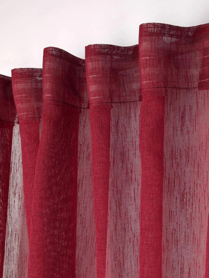 Voilage tamisant à pattes cachées   Rouge