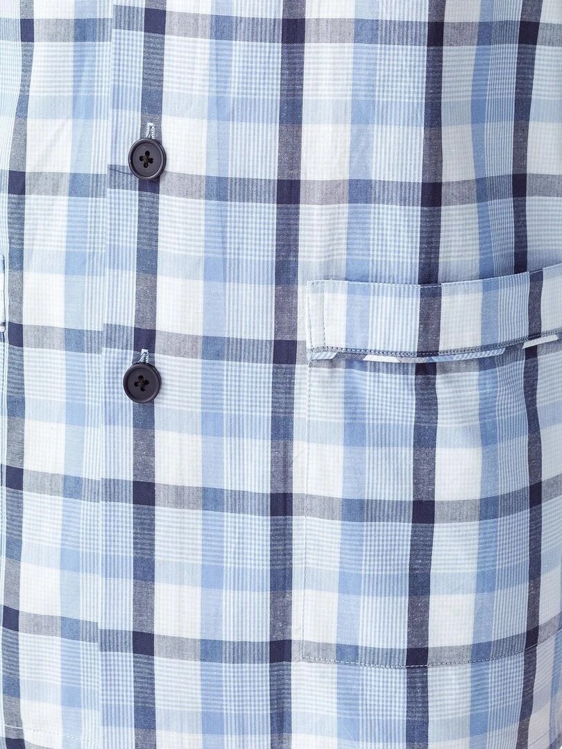 Pyjaveste en popeline  manches longues   Damart   Bleu