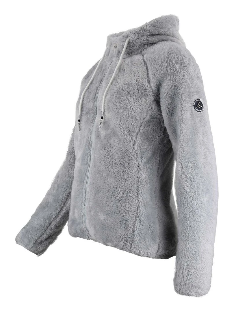 Blouson polaire à capuche femme ALANZO   Gris