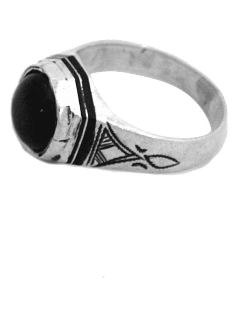 Bague touareg argent forme hexagonale  Bijoucolor   Argent
