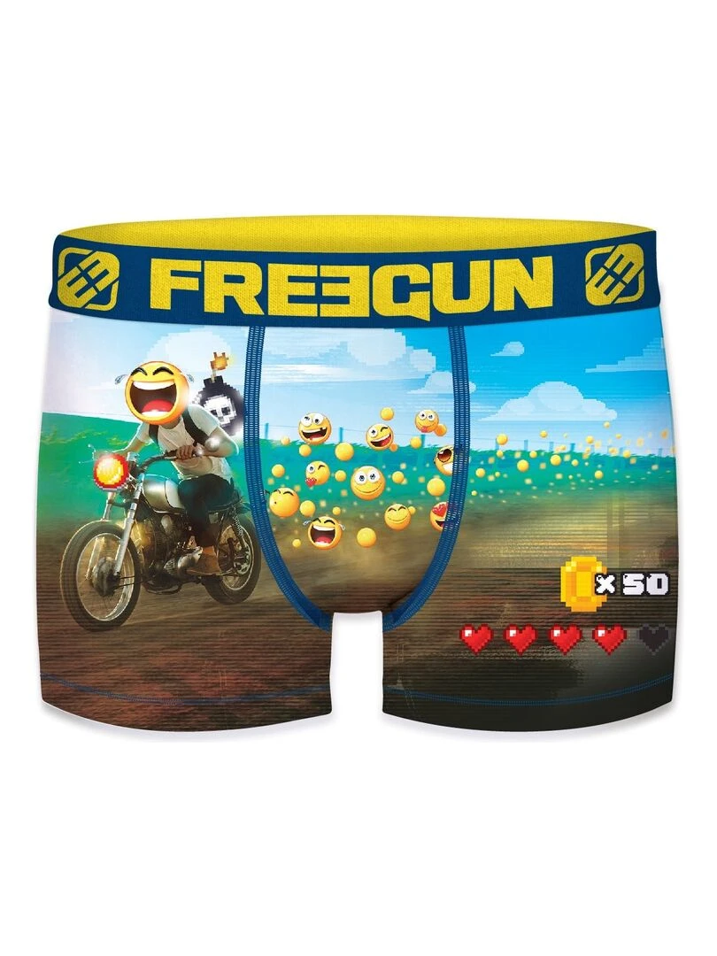 Lot de 4 Boxers garçon Emotik Freegun   Jaune