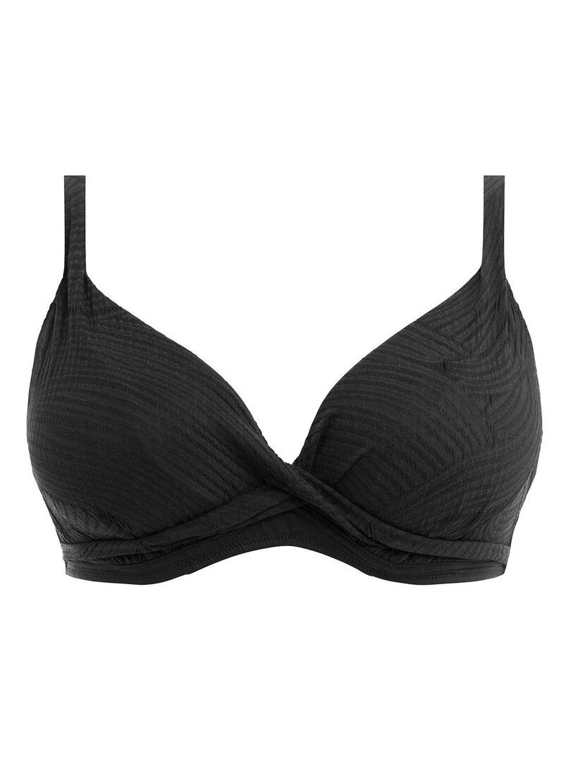Haut de maillot de bain plongeant à armatures Ottawa   Noir