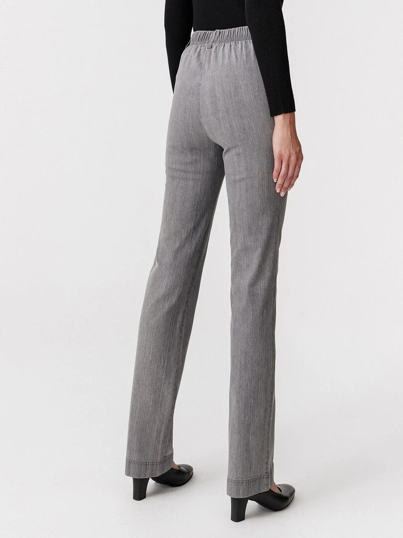 Jean effet ventre plat extensible   Damart   Gris
