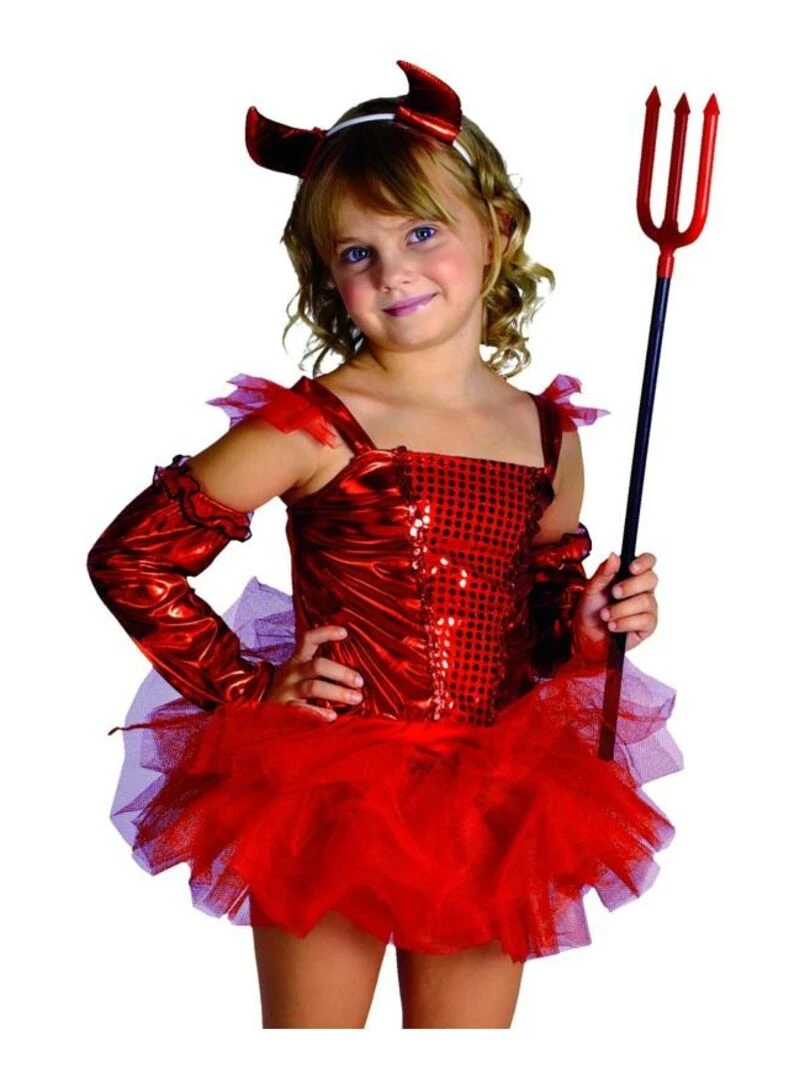 Déguisement Diablesse Tutu Halloween enfant Rouge