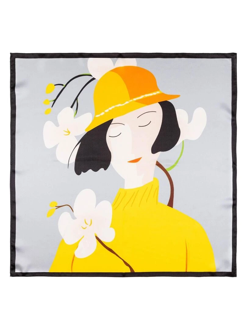 Carré de soie Piccolo Amarelo Jaune
