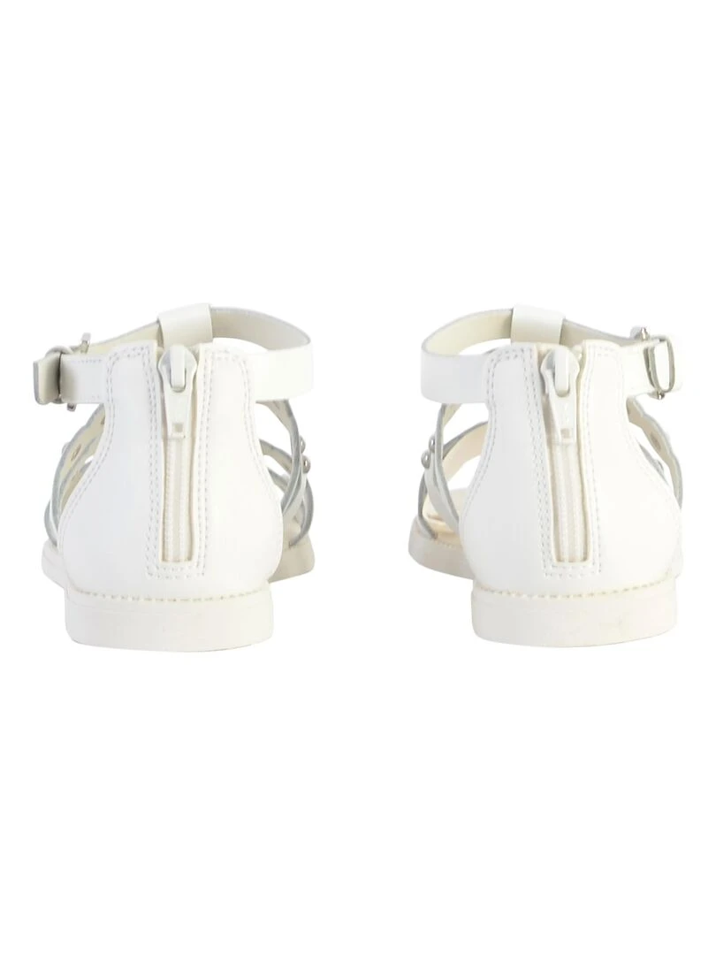 Sandale à Zip Plate Geox Enfant Karly   Blanc