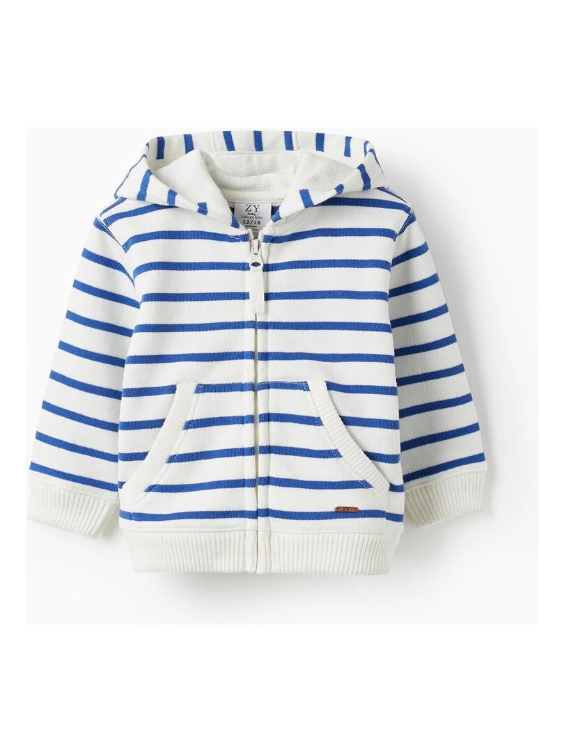 Veste Rayée à capuche pour bébé garçon SPRING BEGINS Beige
