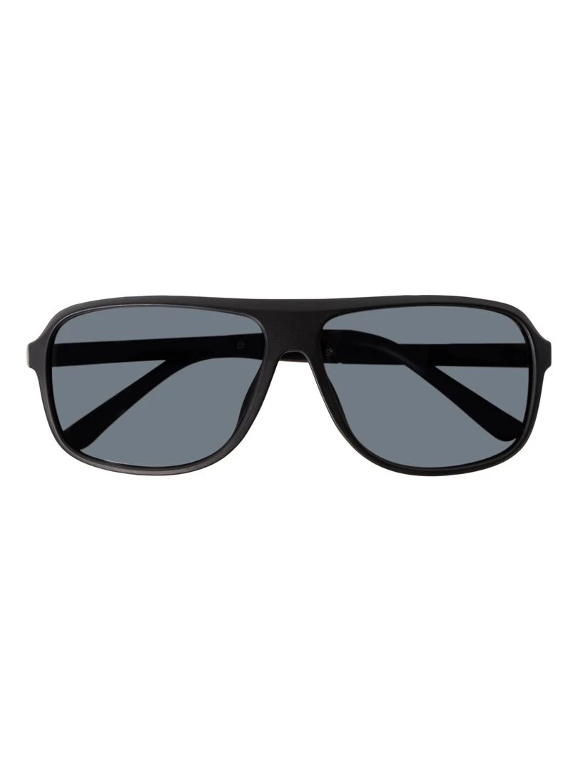 Lunettes de soleil mixte Rectangulaire Noir Noir
