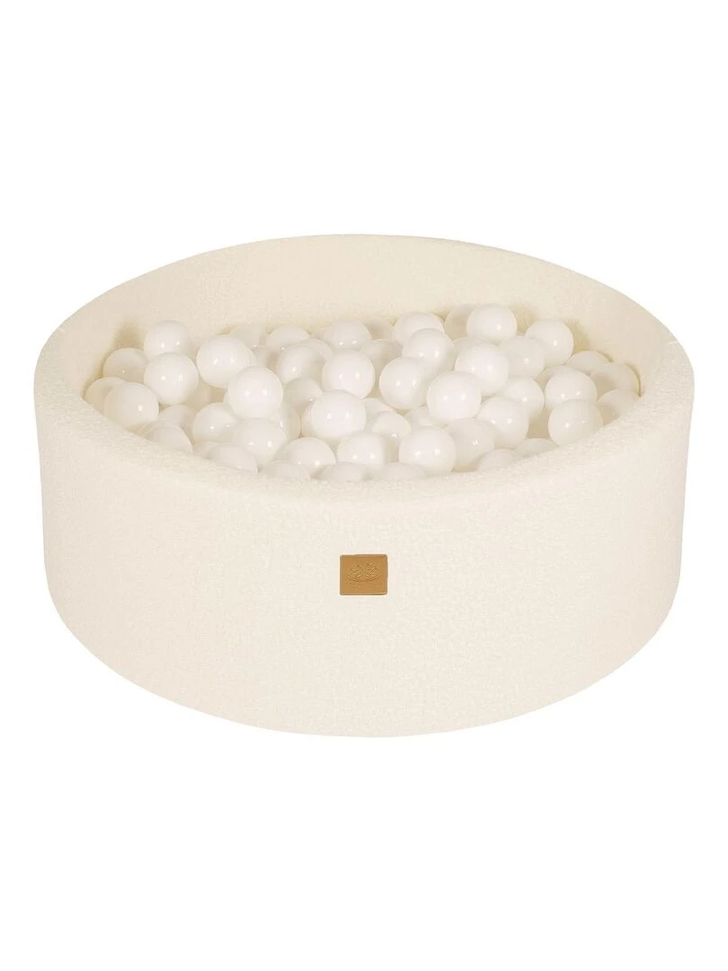 MeowBaby® Boucle Blanc Piscine à Balles Ronde 90x30cm balles: Blanc Blanc cassé