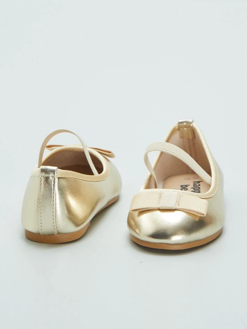 Ballerine doré avec mini talonette   Doré
