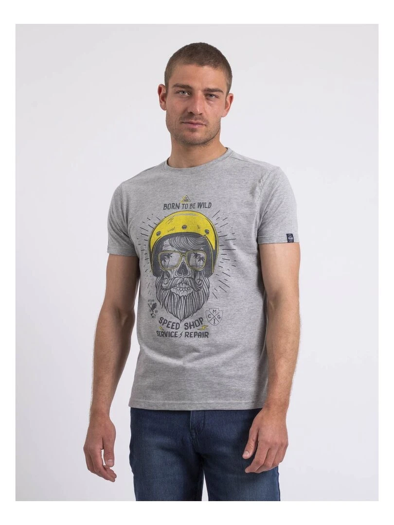 T shirt col rond NOSHOP Gris
