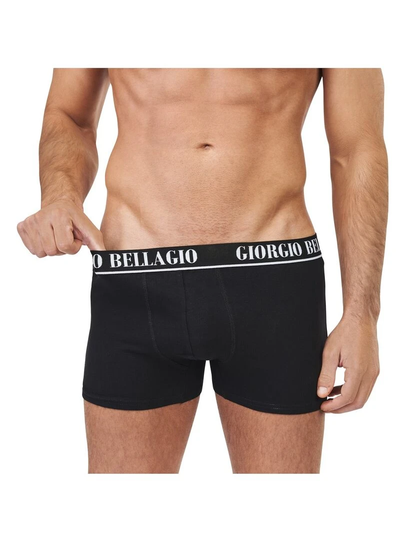 Lot de 9 Boxers coton homme Smart Giorgio Bellagio   Noir