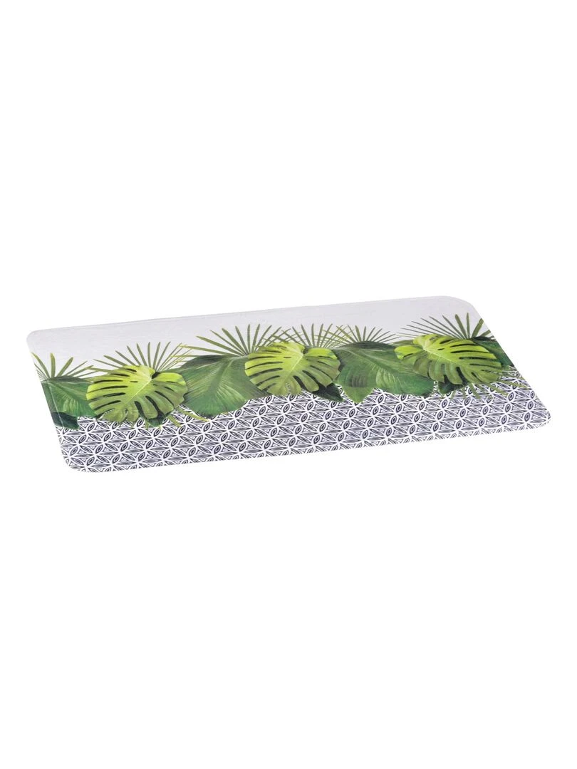 Tapis de bain Modele Jungle tropical Gris
