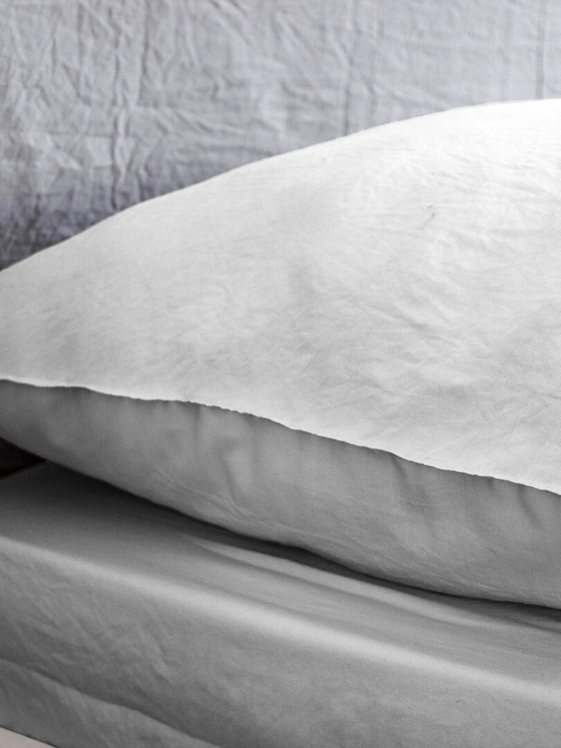 Parure de lit unie ultra douce   2 personnes   Gris