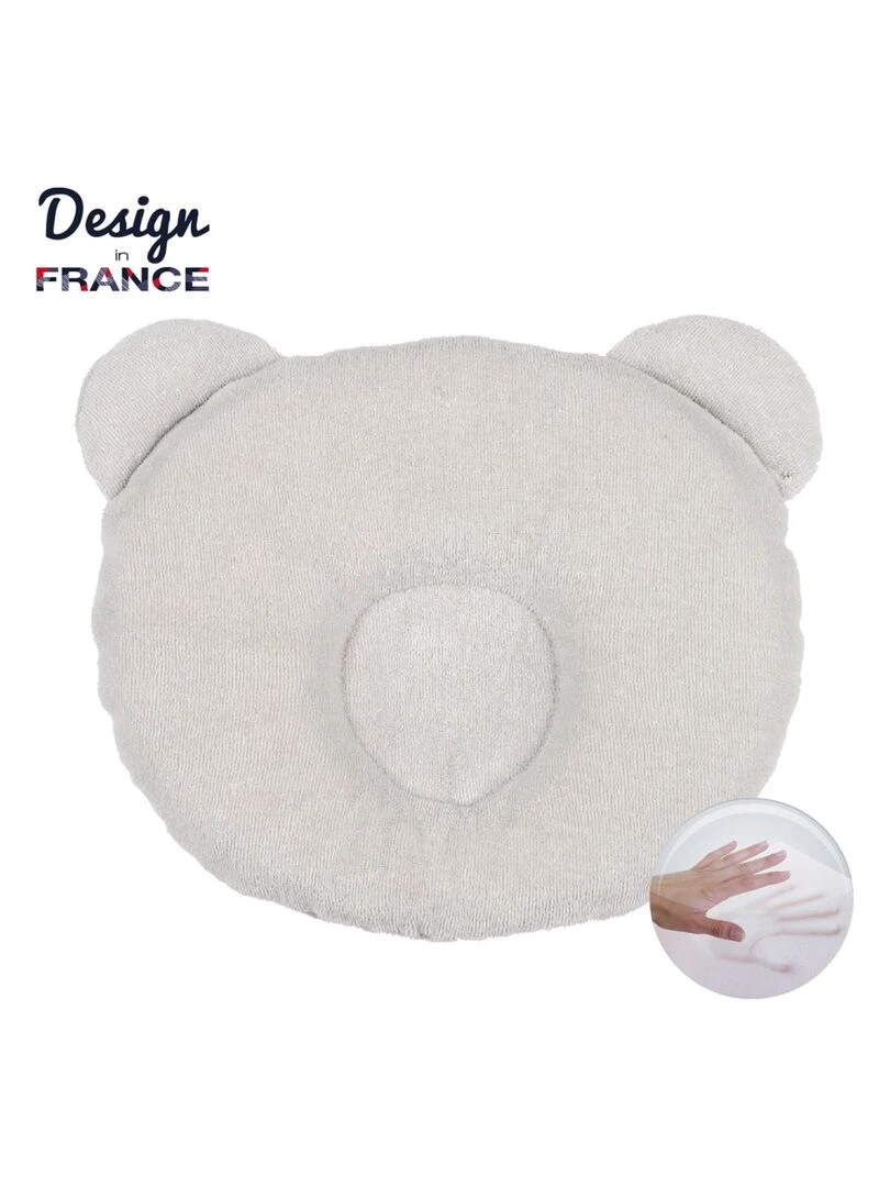 Candide Coussin cale tête bébé P'tit Panda Gris Gris