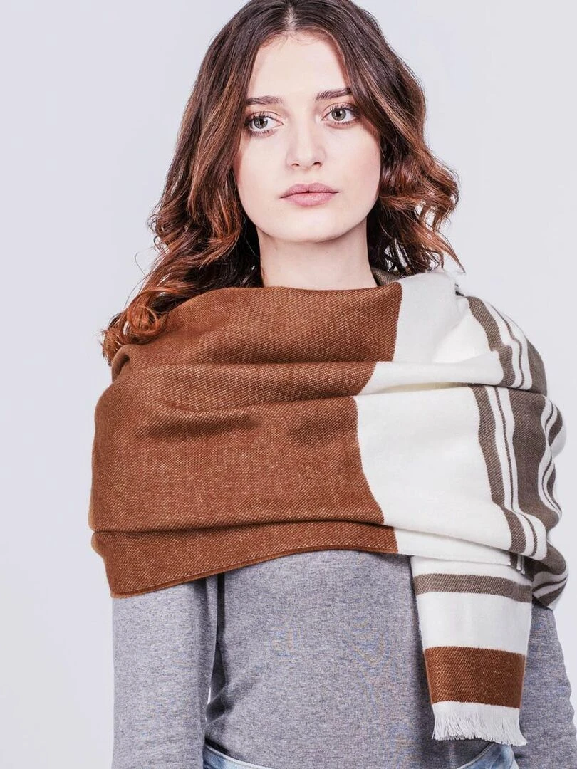 Châle Tatras Fabriqué en France Beige