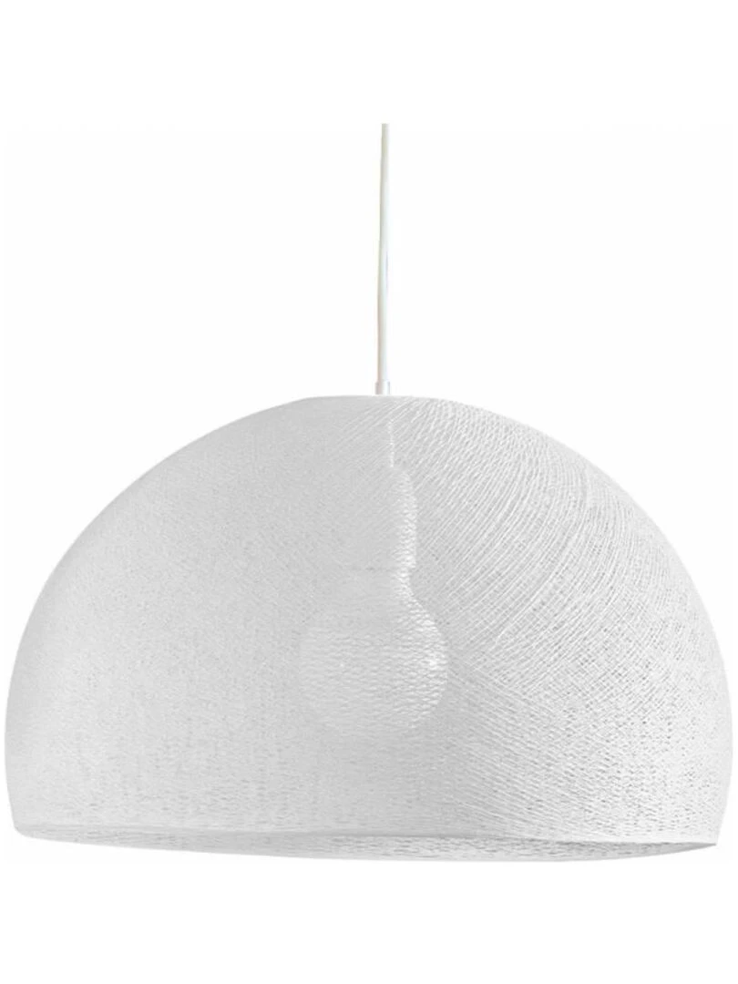 Abat jour coupole blanc 67 avec suspension simple Blanc