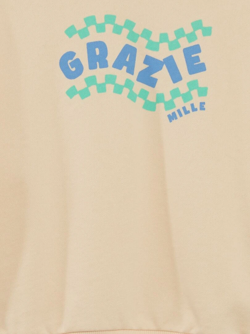 Sweat loose imprimé   Grafik Edition   Beige