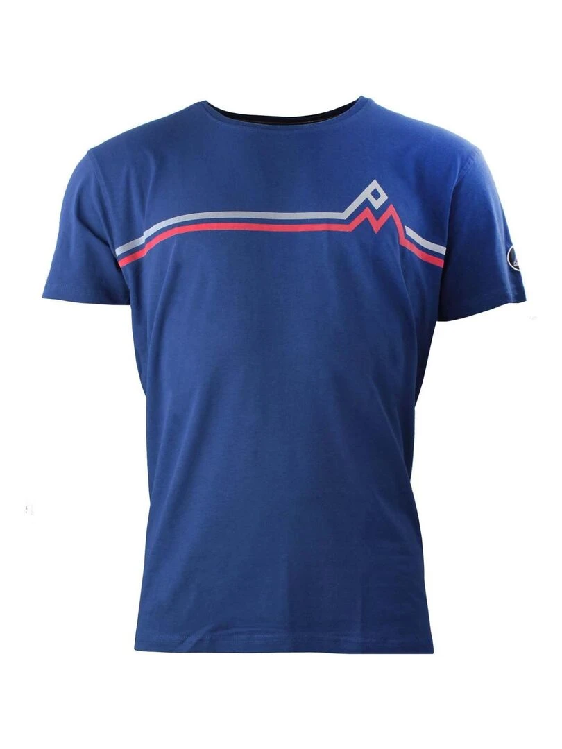 T shirt manches courtes homme CASA PEAK MOUNTAIN Bleu marine